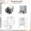 Meuble-lavabo de salle de bain avec lavabo, armoire de salle de bain avec porte, support de rangement et tiroir-864778256
