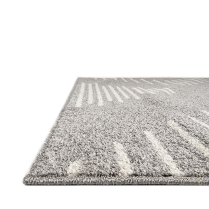 Synthetic Geometric Indoor Rug, Runner 2'7" x 10'