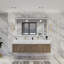 Ensemble de meuble-lavabo double mural 71 po Thomason-214094202-214094203
