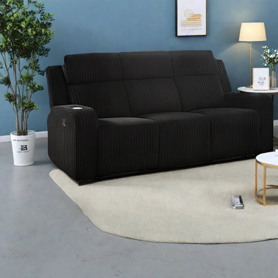 Fauteuils inclinables en velours côtelé de qualité supérieure avec haut-parleur Bluetooth, chargement USB et sans fil pour le salon moderne
