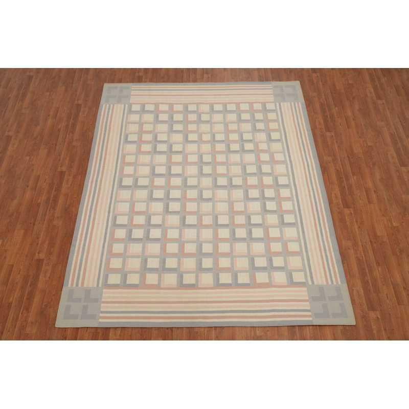 Tapis à motif géométrique kilim Durrie