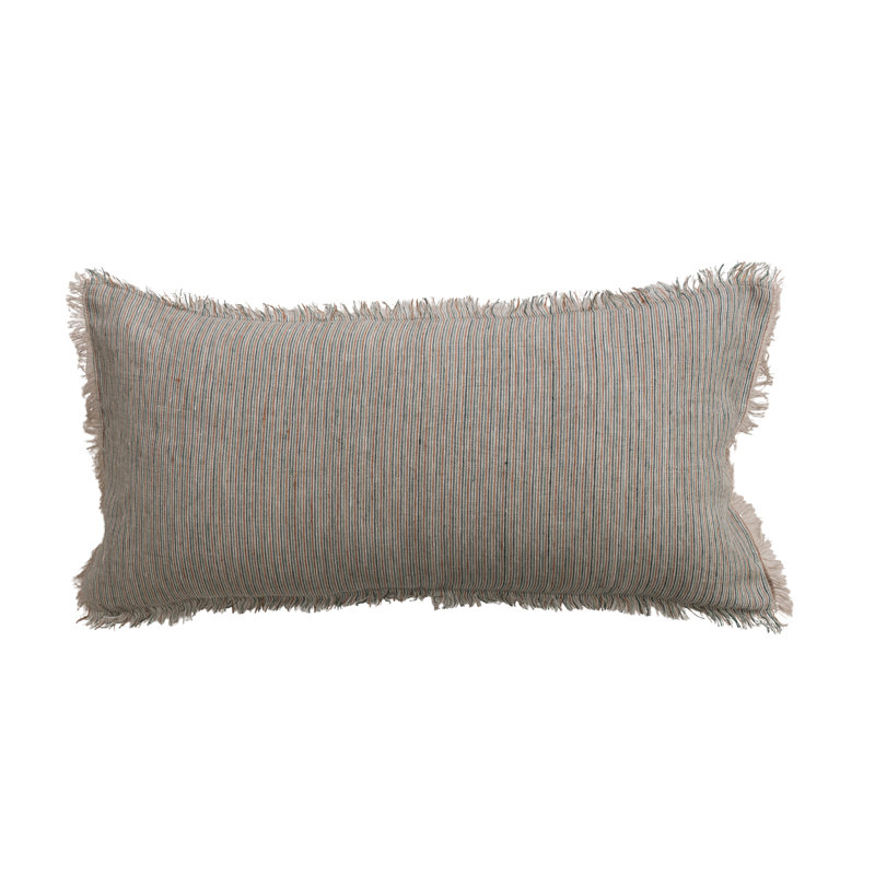 Coussin lombaire en coton et lin Artisan