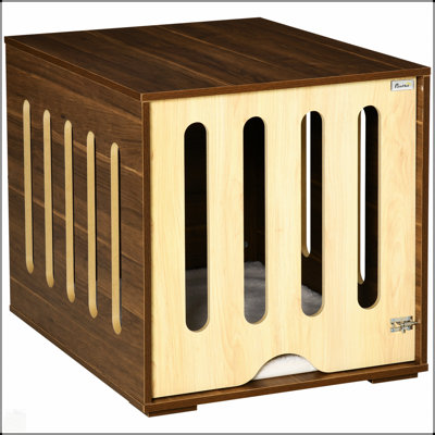 Table de bout avec cage amovible pour chien Pawhut Furniture