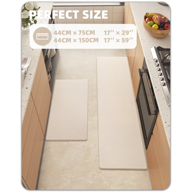 Tapis anti-fatigue Agilmar, Tapis de couloir 1 pi 4 po x 4 pi 9 po et 1 pi 4 p, Beige