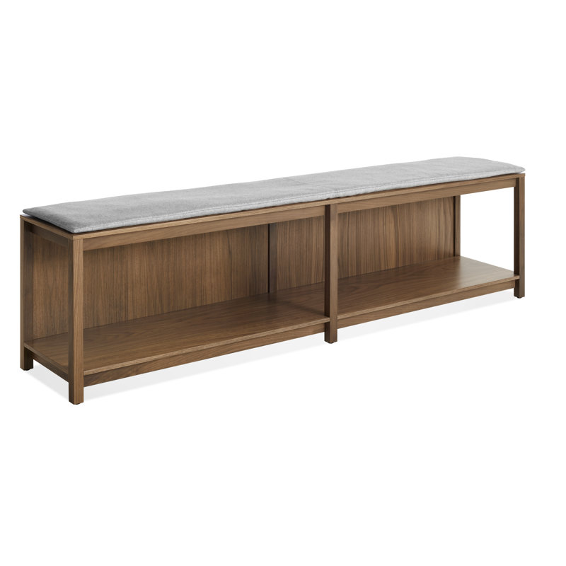 Open Plan Outdoor Bench, Gabro Light Gray