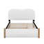 Lit plateforme tapissier simple avec lit gigogne et pieds en bois-1243782393-1243782392