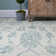 Caspar Floral Wool Blue Area Rug