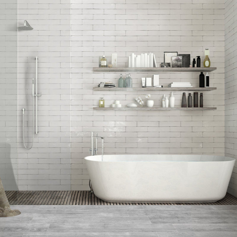 Chelsea 2" x 10" Ceramic Subway Tile, Gris