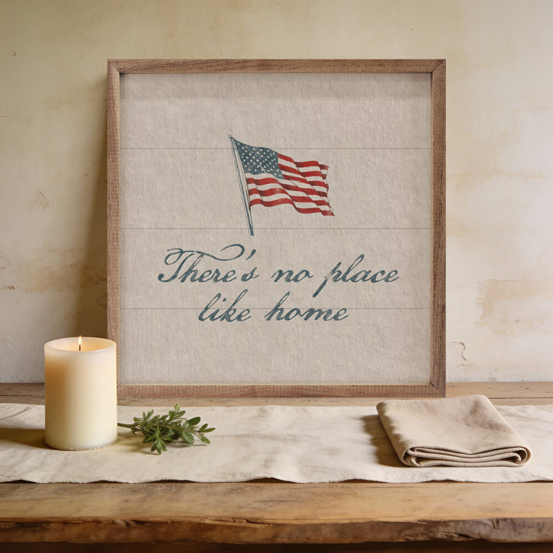 No Place Like Home Americana, H 4 po x l 4 po