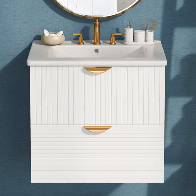 Meuble-lavabo mural moderne 24 po