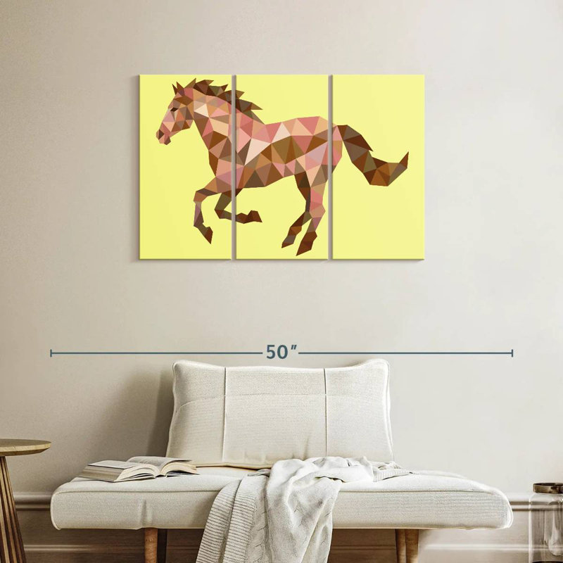 Brampt Geometric Horse, 24" H x 38" W