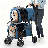 Foldable Pet Stroller with Double Detachable Carriers, Folding Dog Cat Jogger Stroller with Tether-95924707