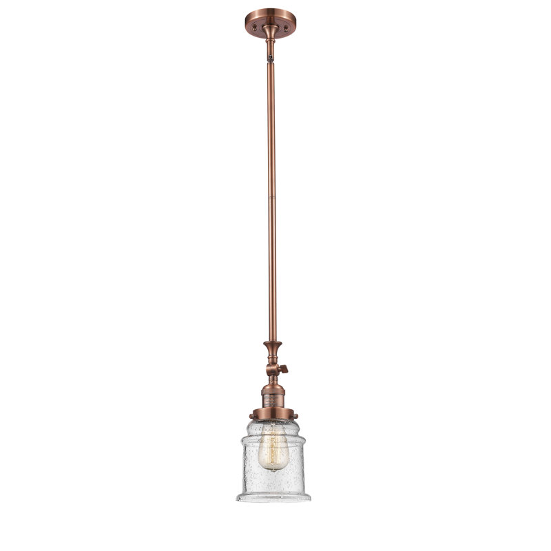 Alexandira 1 - Light Single Pendant, No Bulb Included, Seedy, Antique Copper