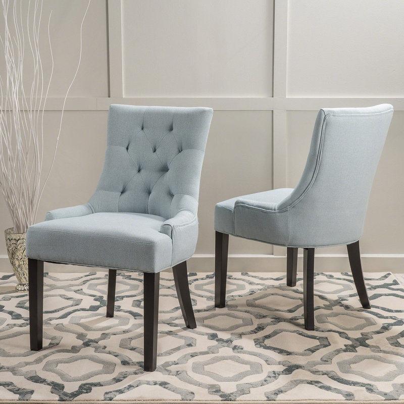 CHAISE CHINEY - KD, Tissu bleu clair