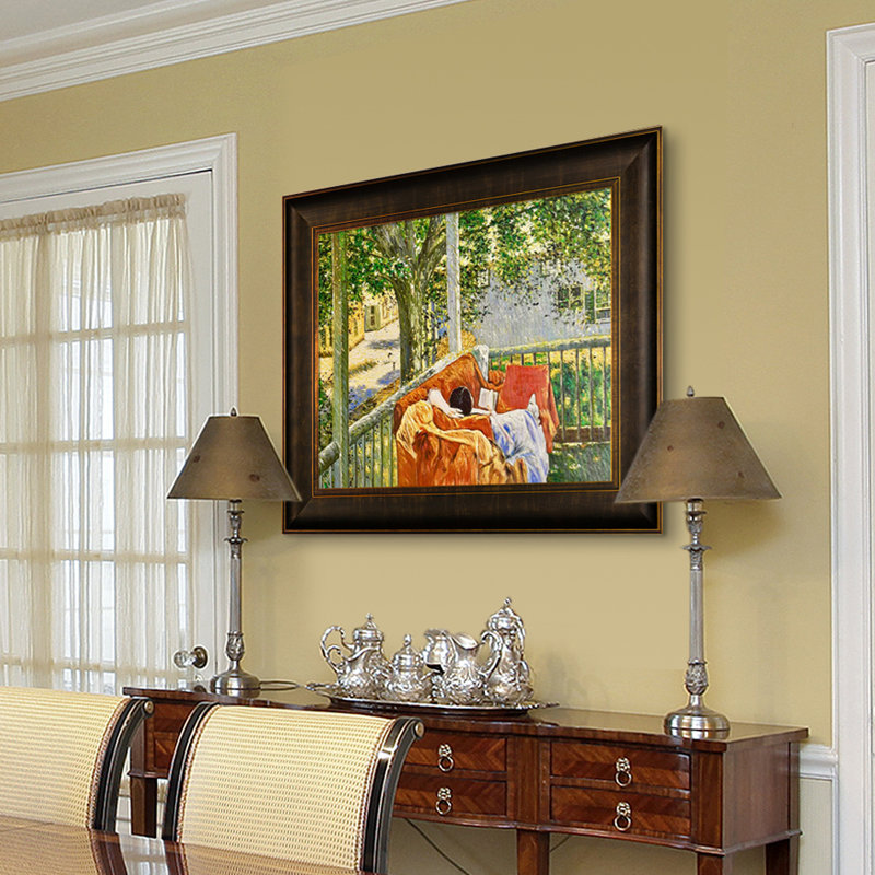Reproduction d’art sur toile, "cos COB" par Childe Hassam-photo frame, H 26,5 po x l 30,5 po x p 2 po, Bronze veine d'or