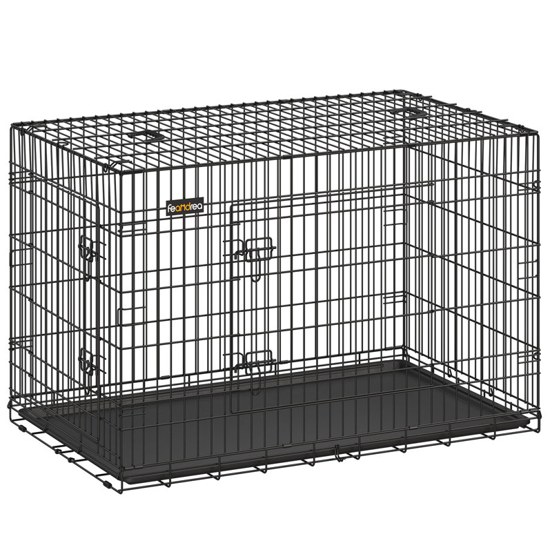 Collapsible Pet Crate with 2 Doors, 80.5cm H x 122cm W x 74.5cm D