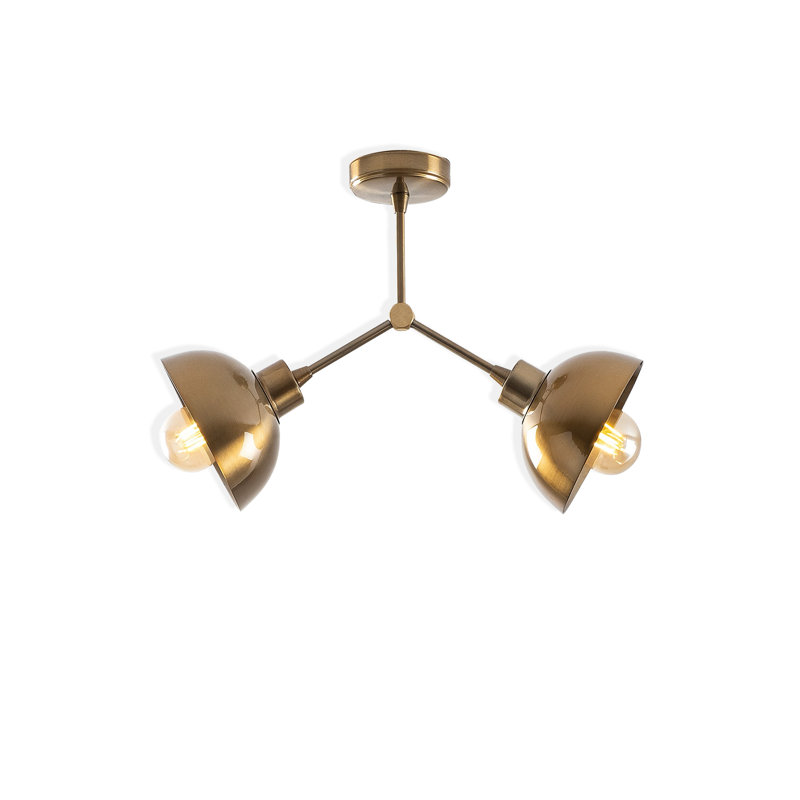 Plafonnier semi-encastré 2 lumières