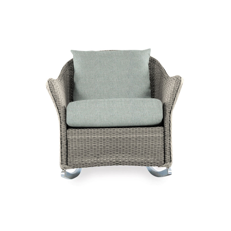 Weekend Retreat Outdoor Rocker Chair, Pewter, Charlotte Sparrow