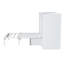 Lit escamotable simple avec tablettes de chevet et garde-robe, lit mural peu encombrant avec rangement, finition blanche