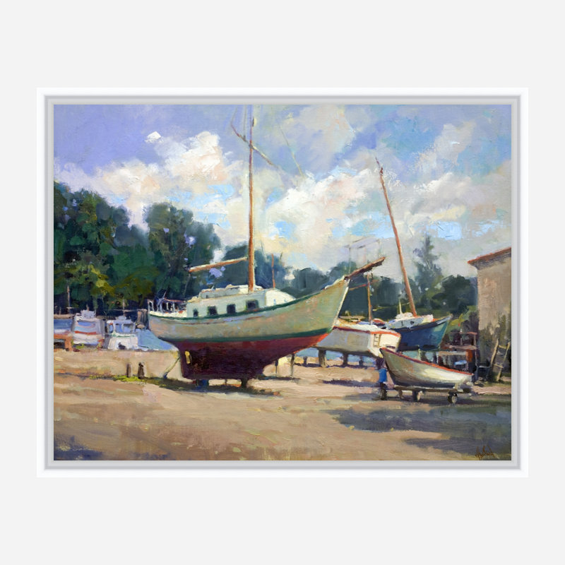 Dry Dock Print by John Beard, 22" H x 26" W x 2" D, White 