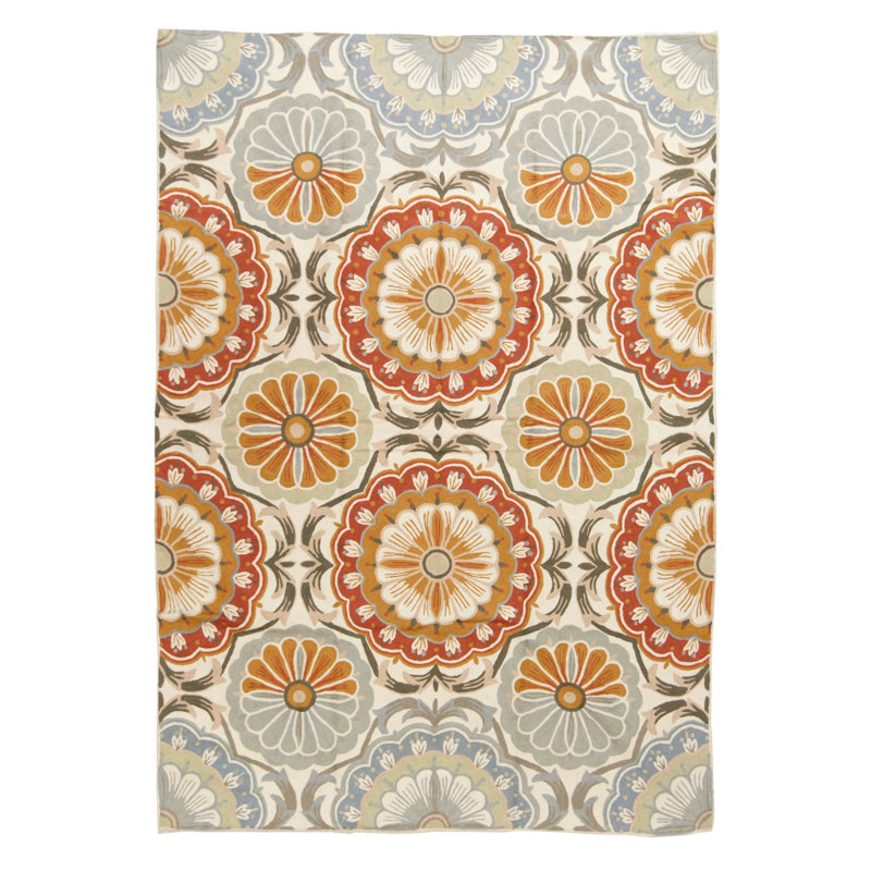 Sukru Ikat Hand Knotted Area Rug, Rectangle 76 x 122cm