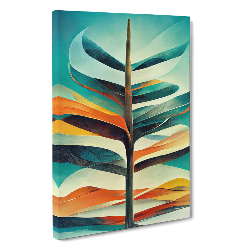XV1022-4740X Tree Abstract Art No.3 - Print, Wrapped Canvas, 50cm H x 35cm W, No Matte