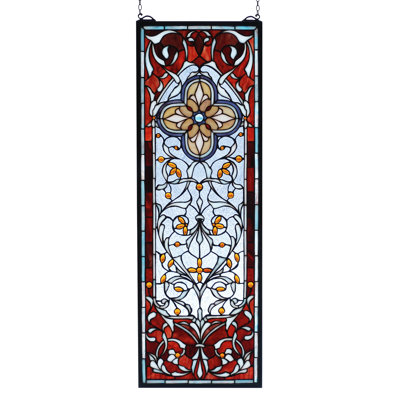 Victorian Versaille Quatrefoil Stained Glass Window
