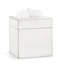 Riviera White Tissue Box Cover