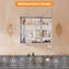 Armoire à pharmacie de salle de bain avec miroir de coiffeuse à DEL l 24 po x H 30 po, lumière réglable, affichage de la température ambiante et du temps, miroir de salle de bain mural avec rangement, tablettes réglables