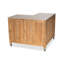 Fresco Ceramic Top Corner Cabinet On Wheels - Taupe