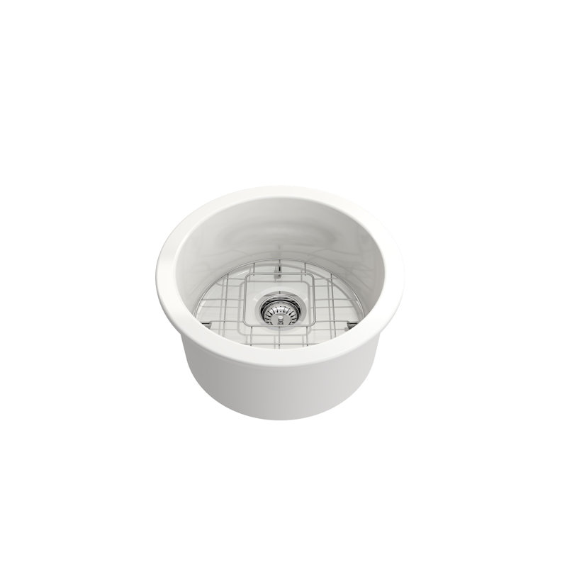 18.5'' L Kitchen Sink, Glossy White