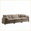 Canapé modulaire 3 places Mid-Century moderne avec 2 coussins et 3 coussins décoratifs | Velours côtelé brun clair-497767438