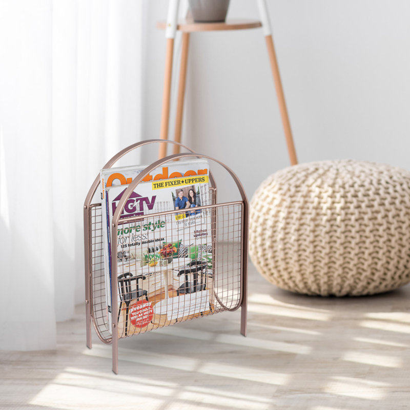 Metal Free Standing Magazine Rack