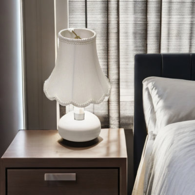 Slanted Scallop Bell Monay Shantung Lampshade