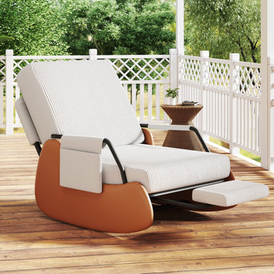 Rocking Chair with Footrest and Adjustable Backrest, Modern Accent Armchair for Nursery, Bedroom, Living Room. by George Oliver