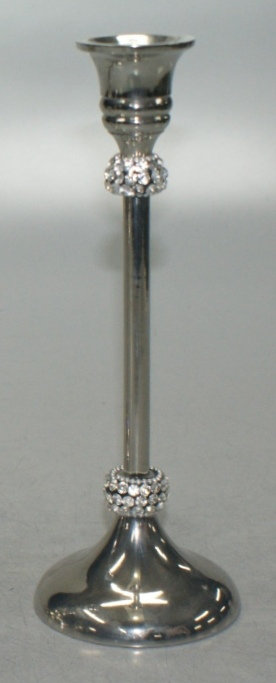 Metal Tabletop Candlestick, 8.5" H x 3.5" W x 3.5" D