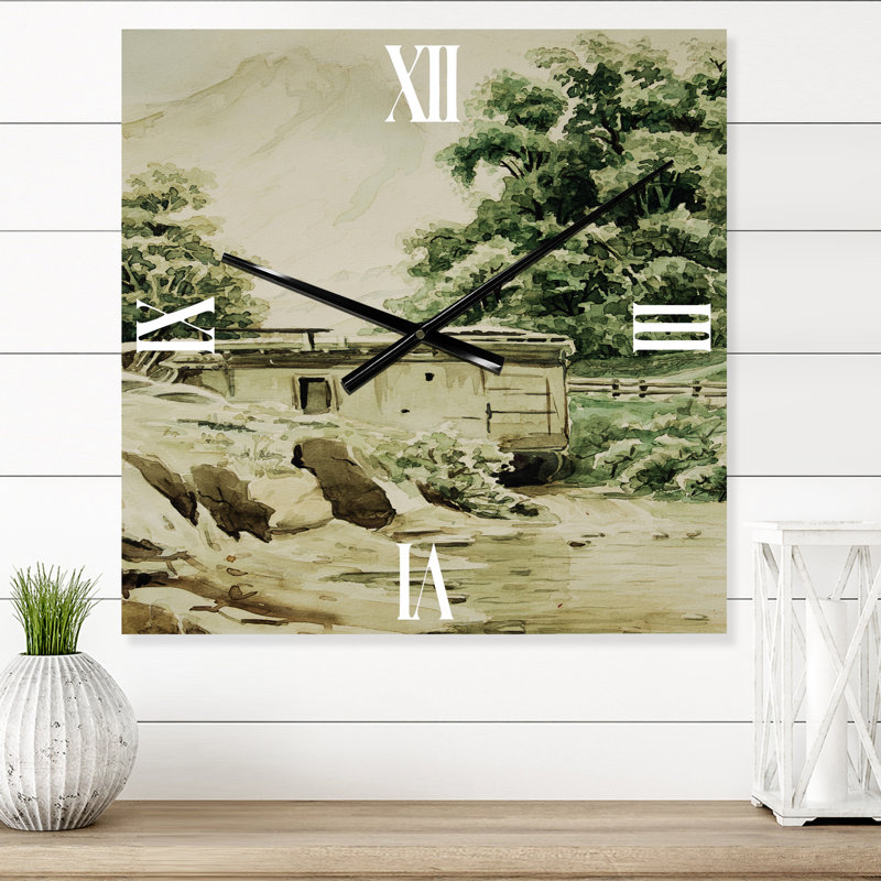 Cabine dans les montagnes - Horloge murale chalet et auberge, Moyen