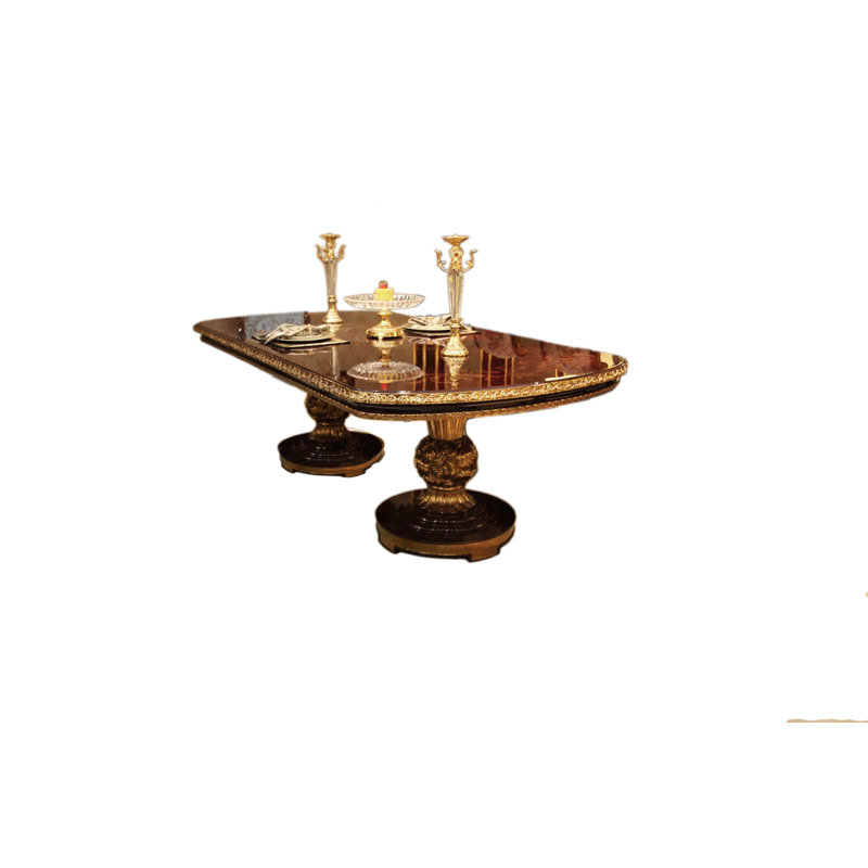 Table de salle à manger en bois de hêtre massif 49,21 po Casident