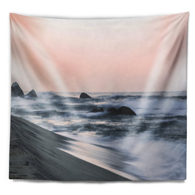 Tapisserie «Beach Wonderful Long Exposure Sea Waves»