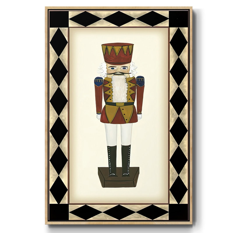 " Nutcracker ", 25" H x 17" W x 1.5" D, Natural Floater Framed