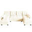 Canapé-lit en forme de U, lit convertible 2 en 1, amovible, ports, modulaire, revêtement en chenille orange, gris