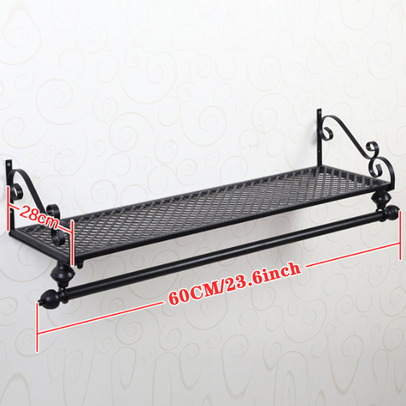 Kent 28cm W Metal Shelving Unit, Black