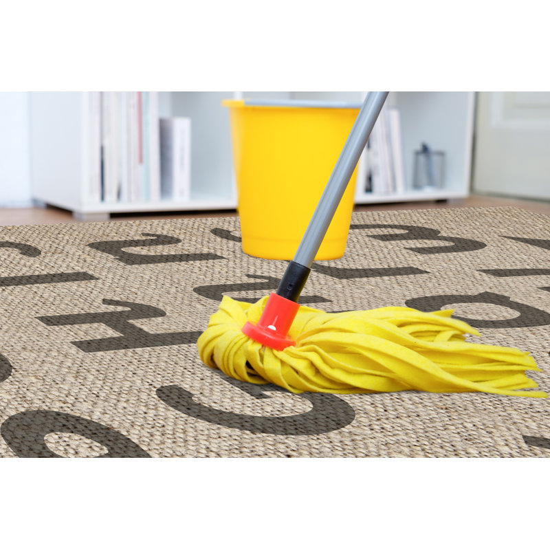 Vinyl Machine Printed Area Rug, Rectangle 4'11.1" x 6'6.7"