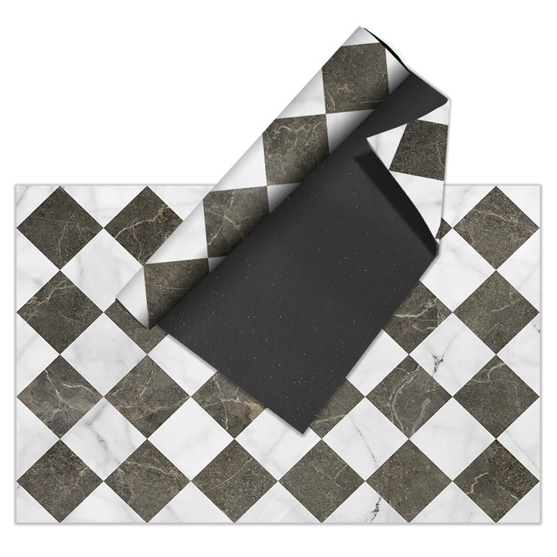 Rhyss Geometric Vinyl Machine Printed Area Rug, Rectangle 160 x 230cm
