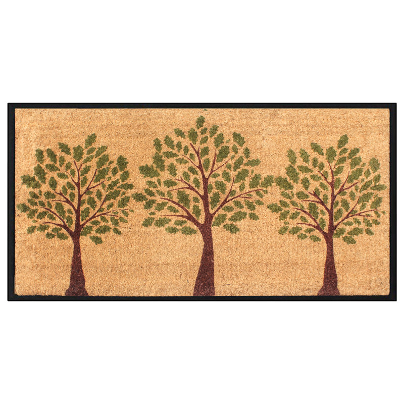 Paillasson Acherby, Vert / Beige