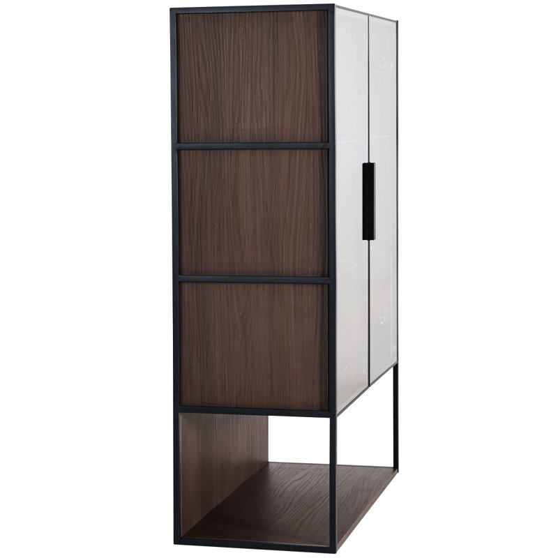 51.2'' Tall Lighted Display Cabinet With Tempered Glass Door, Metal Frame LED Curio Cabinet, Modern Minimalist Style, For Living Room, Office, Study