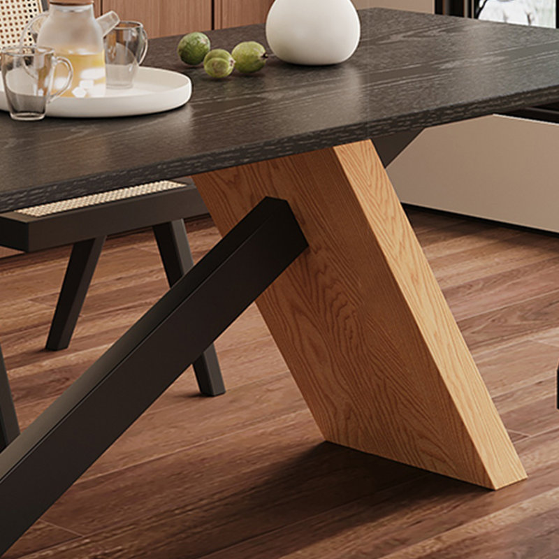 Pieds noirs simples de forme rectangulaire, H 29,53 po x l 78,74 po x P 31,5 po