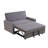 53" Flannel 3-in-1 Convertible Living Room Sofa Sleeper Bed-741980388