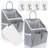 Set Of 2 Small Wall Organizers, Linen Door Hanging Storage Baskets With Pockets And Hooks-701481676
