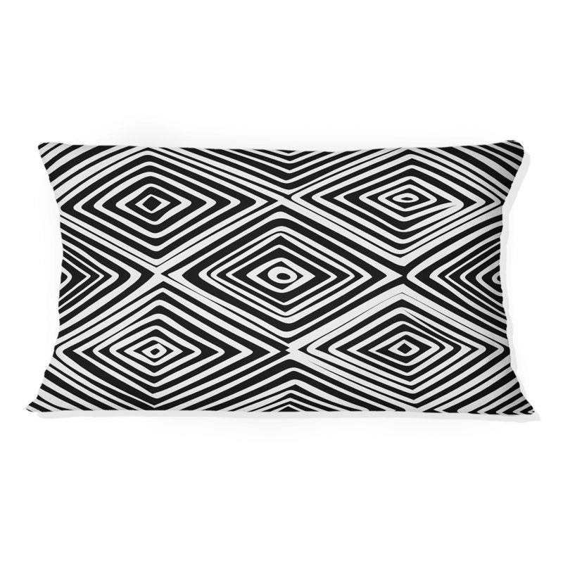 Coussin noir Modern Maze II - Modern